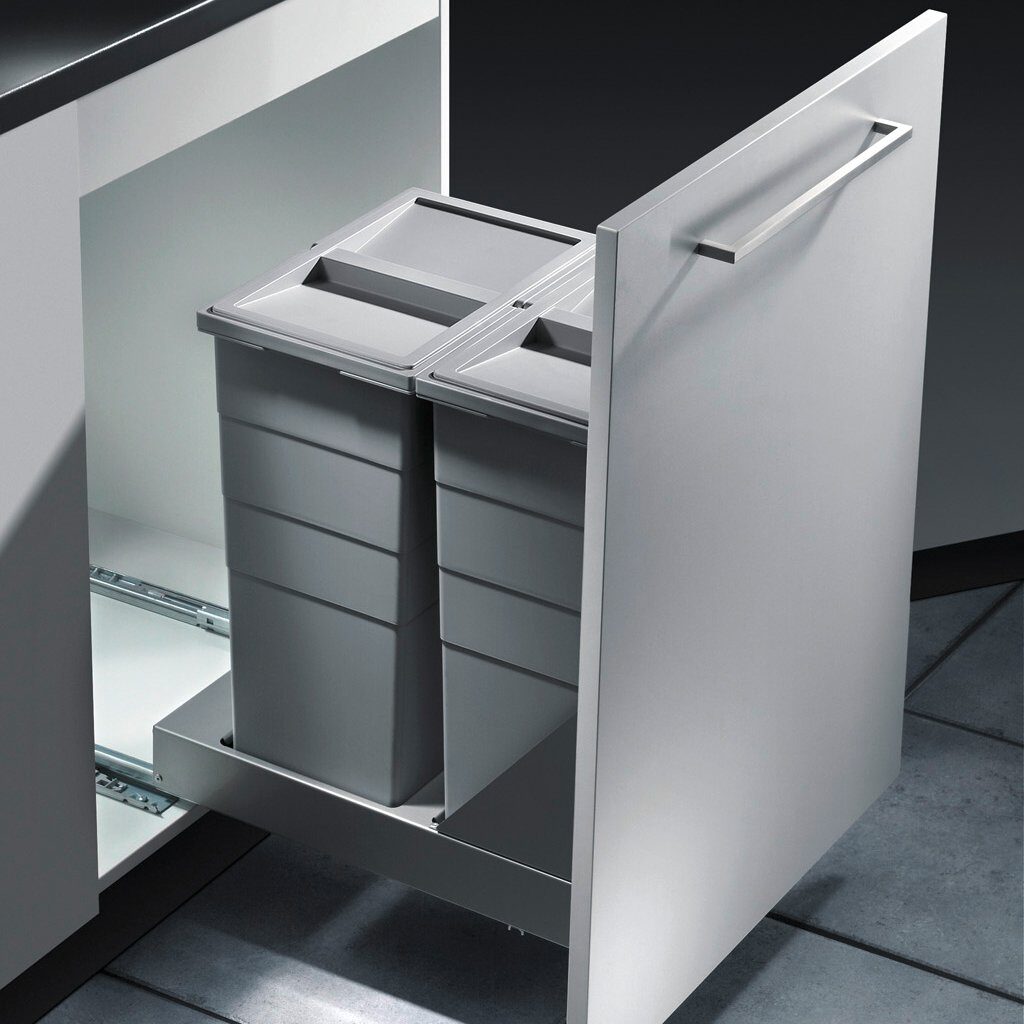 Мусорное ведро выдвижное 58л Bottom-Mount Hailo 3616401